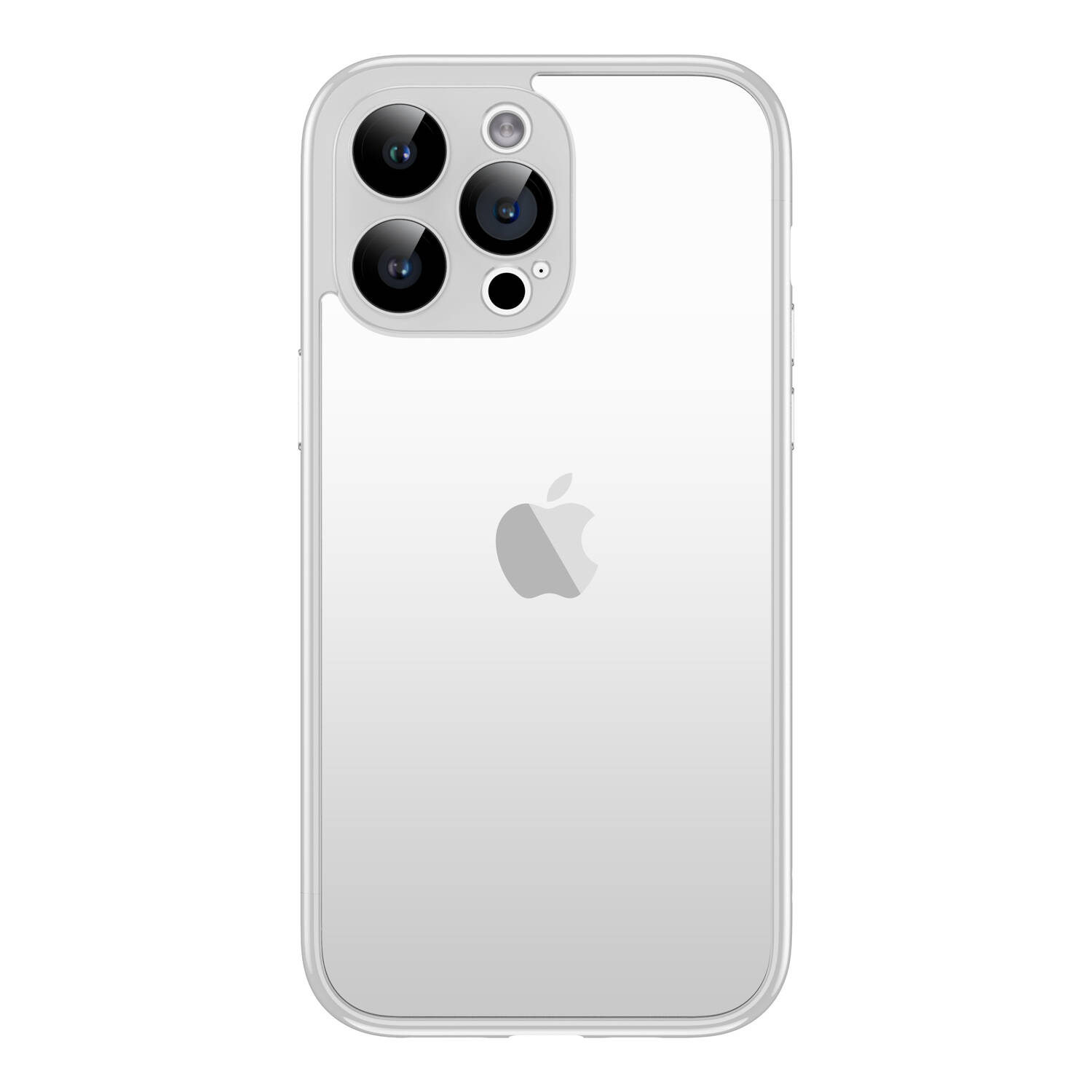 Apple iPhone 15 Pro Kılıf NXXA Kamera Korumalı Bontez Bumper-Gümüş