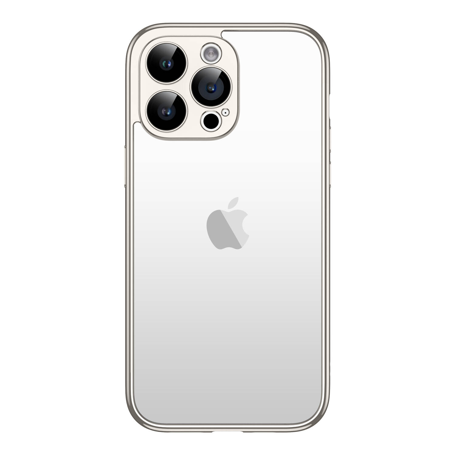 Apple iPhone 15 Pro Kılıf NXXA Kamera Korumalı Bontez Bumper-Titanyum