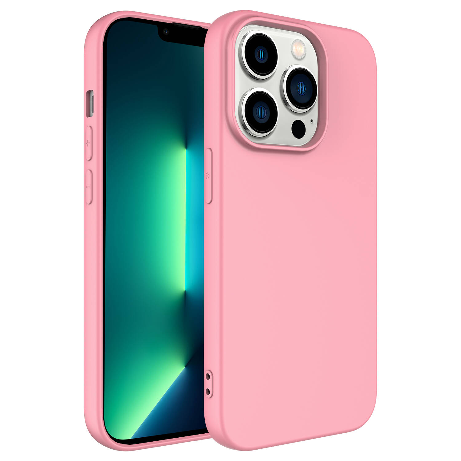 Apple iPhone 14 Pro Max Kılıf NXXA LSR LaAAKan Kapak-Pembe Açık