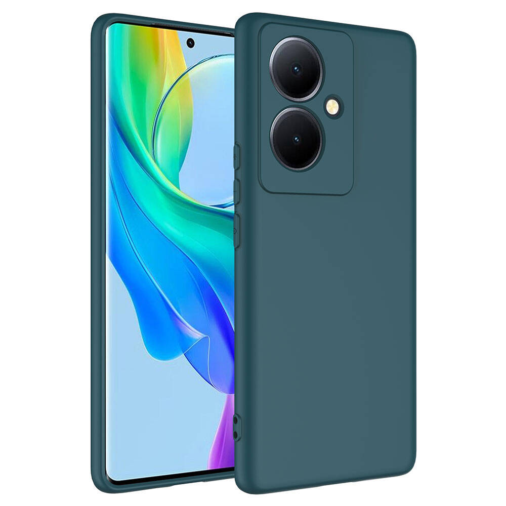 Vivo V29 Lite 5G Kılıf NXXA Mara LaAAKan Kapak-Koyu Yeşil