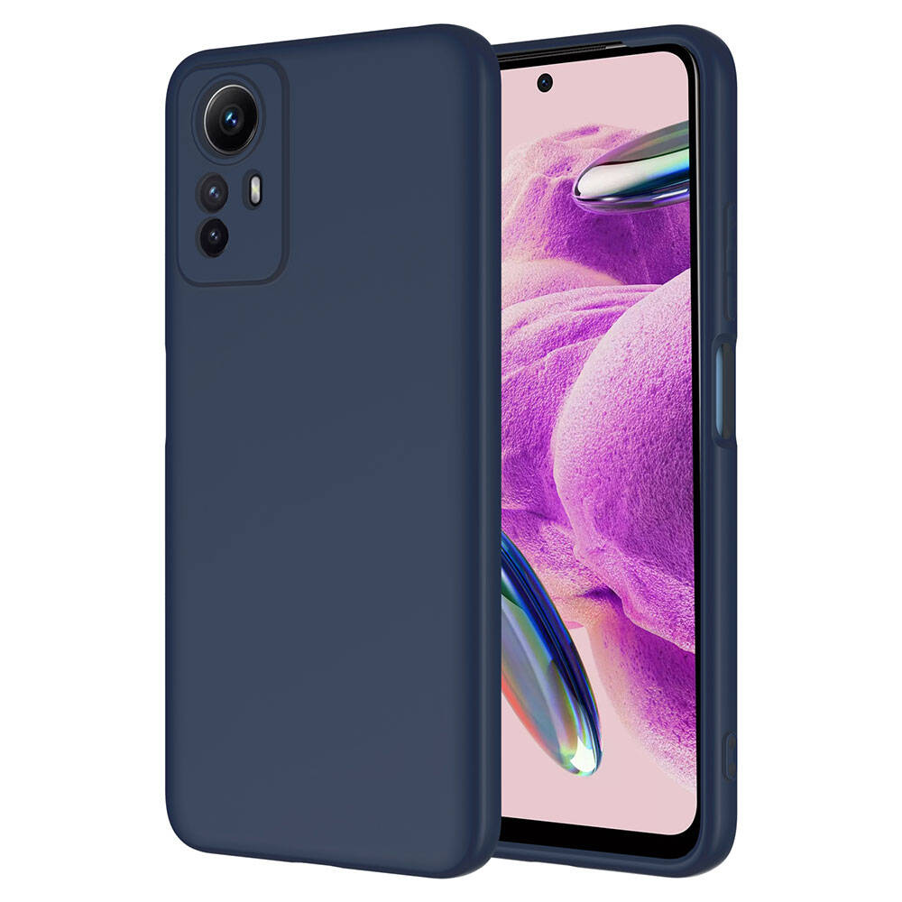 Xiaomi Redmi Note 12S Kılıf NXXA Mara LaAAKan Kapak-Lacivert