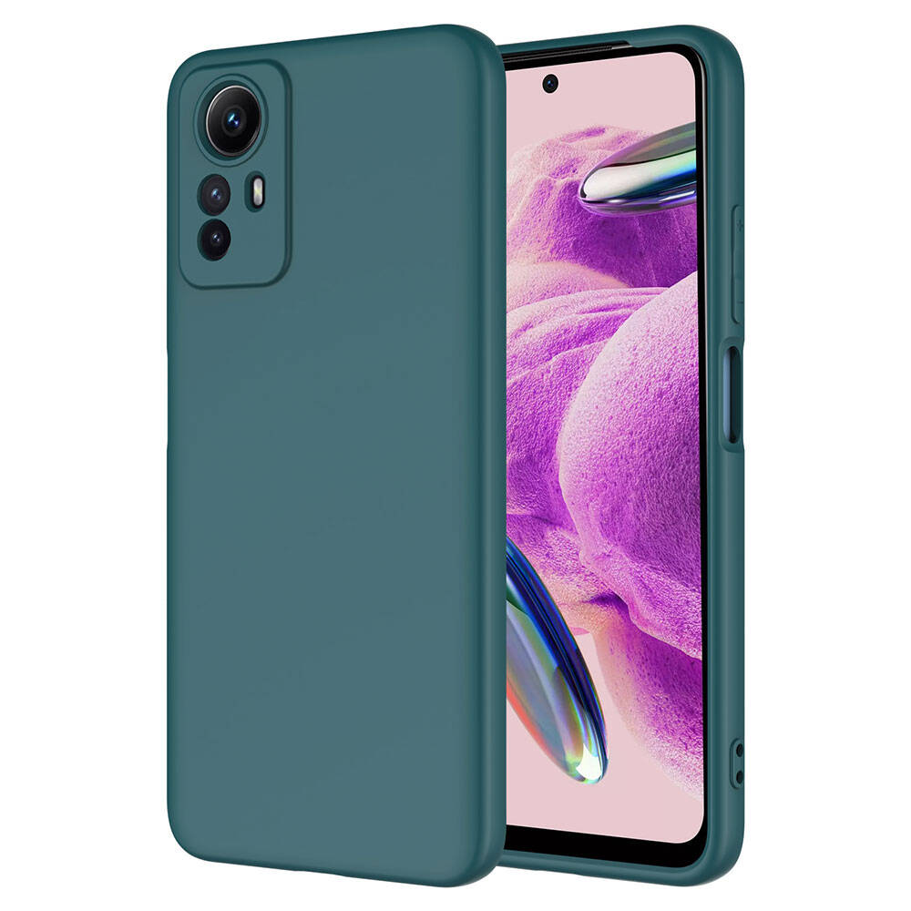 Xiaomi Redmi Note 12S Kılıf NXXA Mara LaAAKan Kapak-Koyu Yeşil
