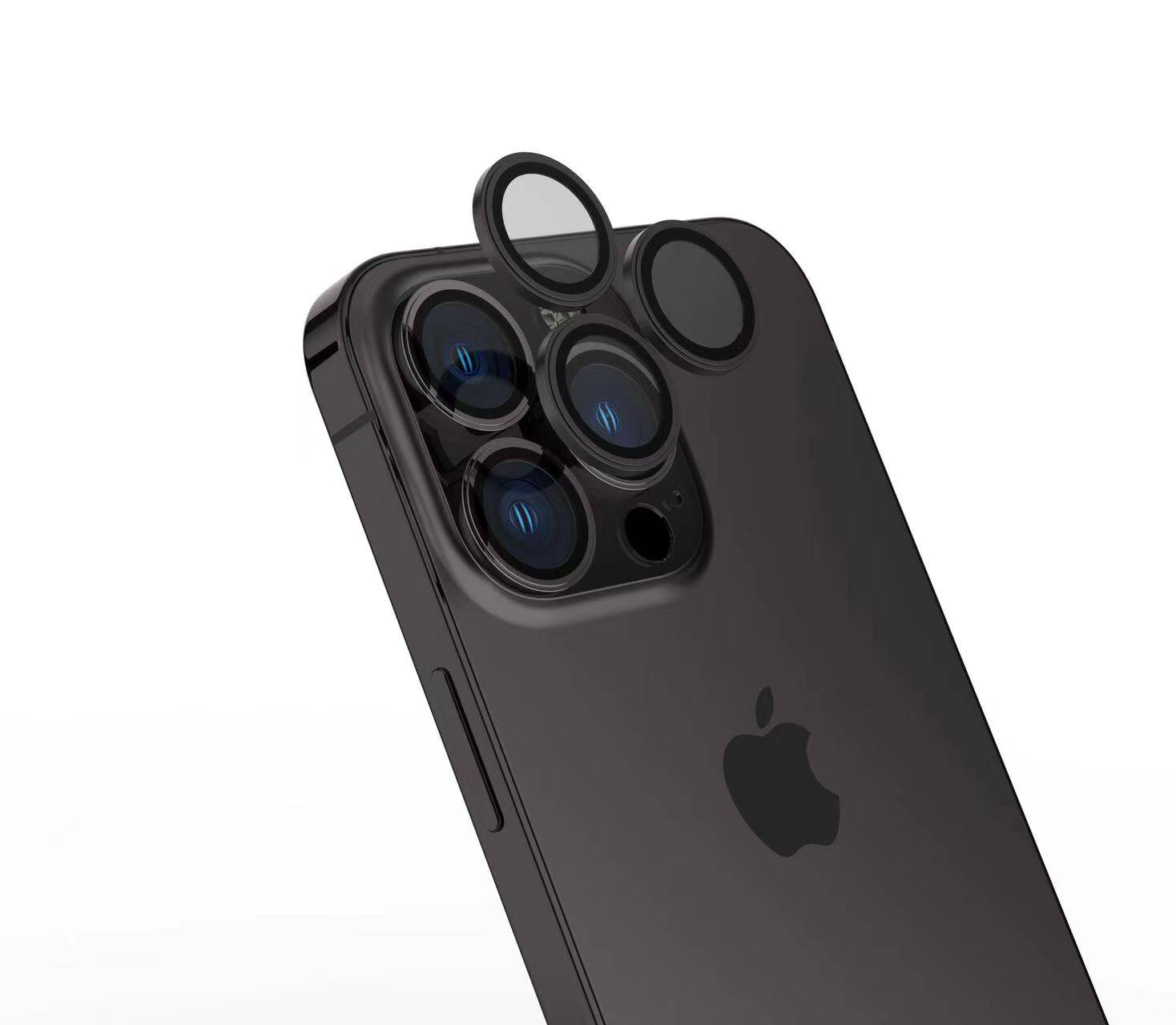 iPhone 15 Pro Uyumlu NXXA CL-15 Parmak İzi Bırakmayan Anti-Reflective Kamera Lens Koruyucu-Siya