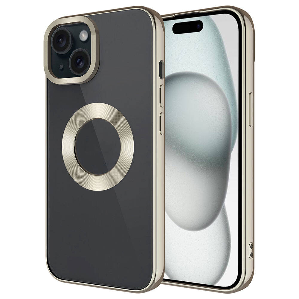iPhone 15 Uyumlu Tek Kamera Çerçeveli Logo Gösteren NXXA Omega Kapak-Titanyum