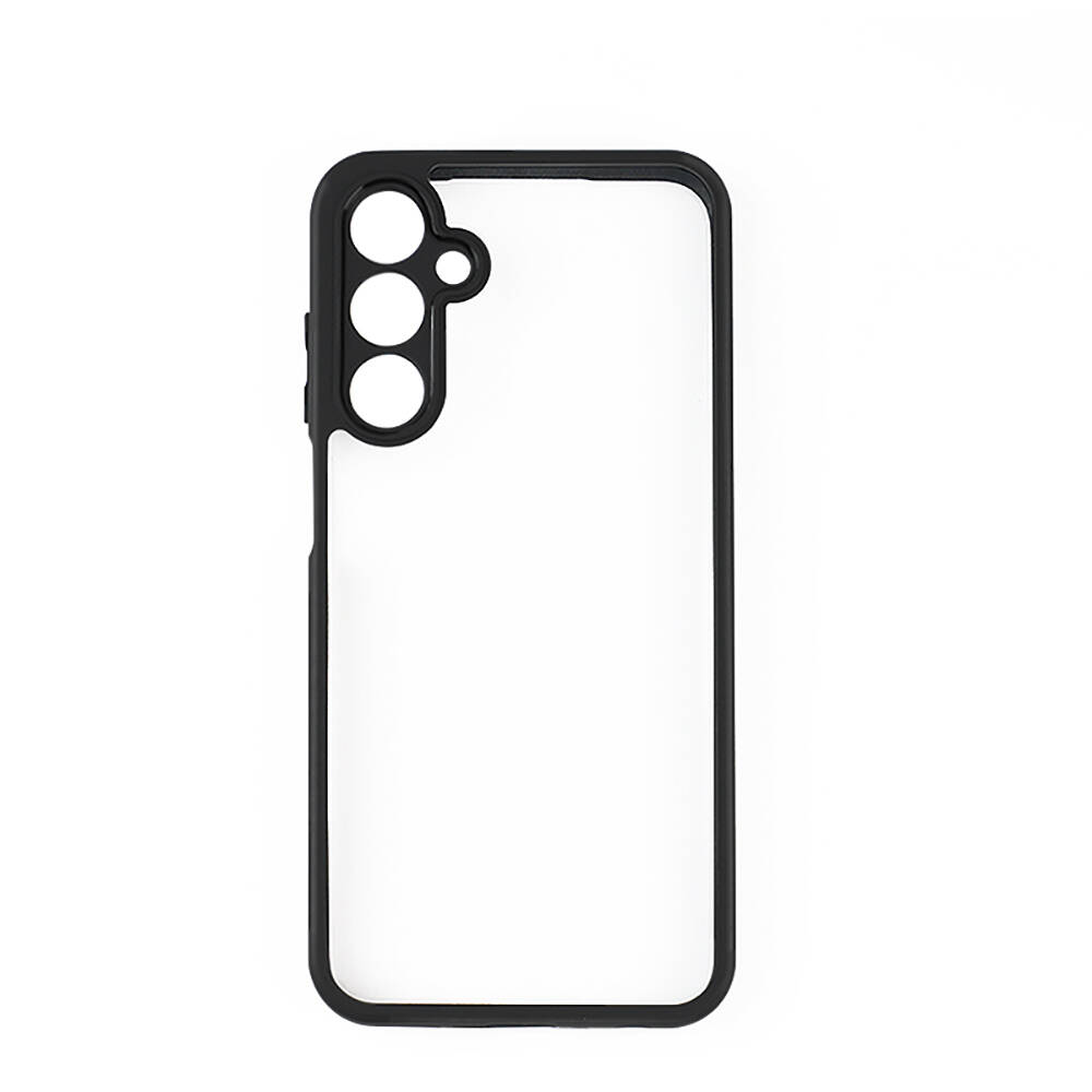 Galaxy A25 Kılıf Kamera Korumalı Şeffaf Arka Yüzey NXXA New Roll Kapak-Siyah