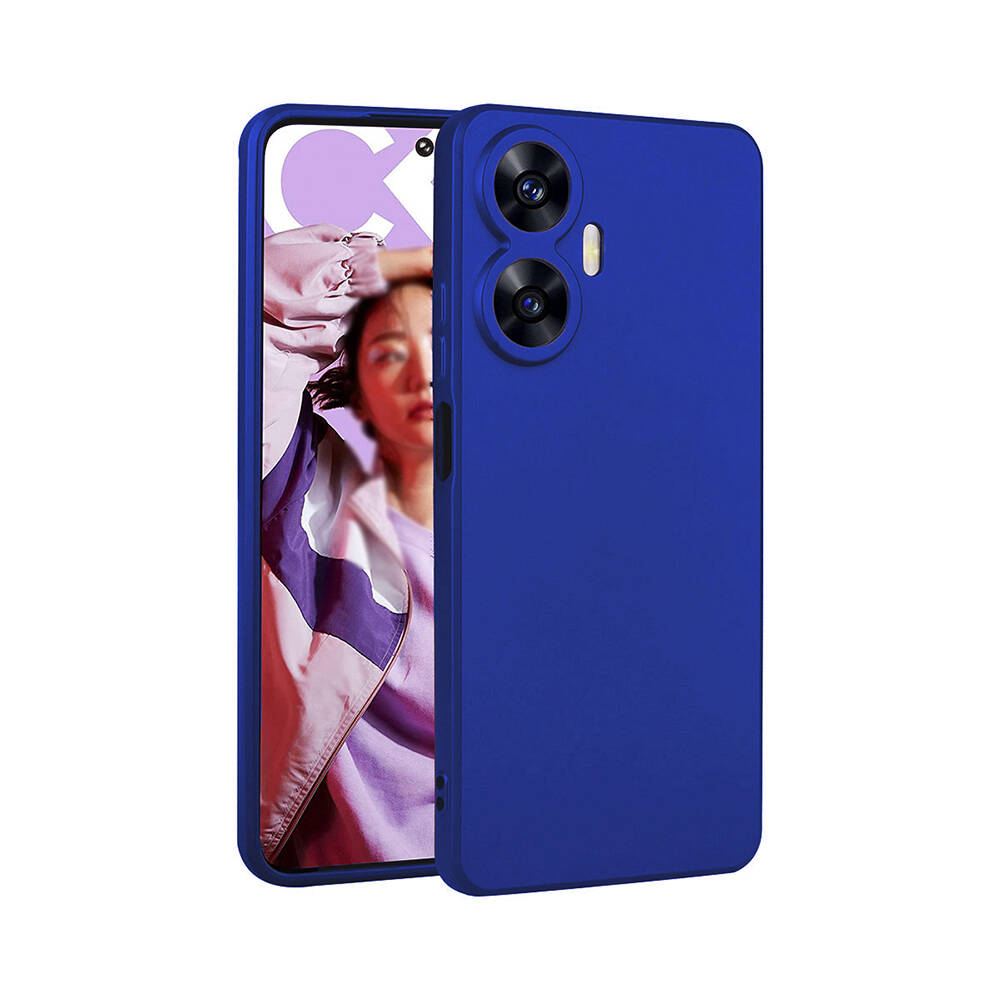 Realme C55 Kılıf NXXA Premier Silikon Kapak-Saks Mavi