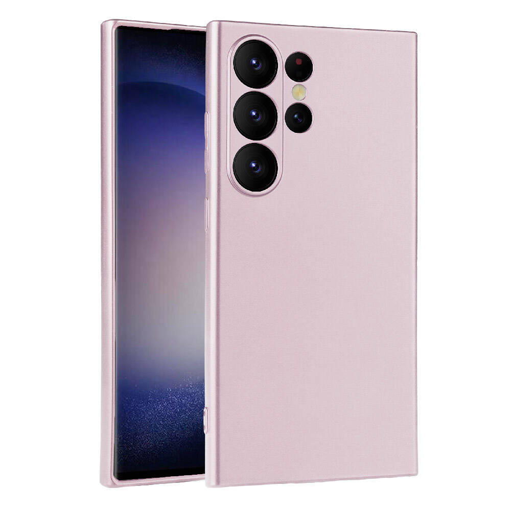 Galaxy S24 Ultra Kılıf NXXA Premier Silikon Kapak-Rose Gold