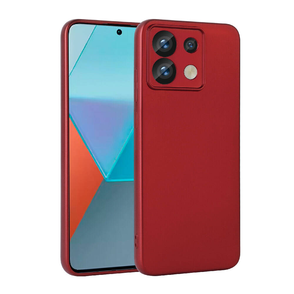 Xiaomi Redmi Note 13 Pro 5G Kılıf NXXA Premier Silikon Kapak-Kırmızı