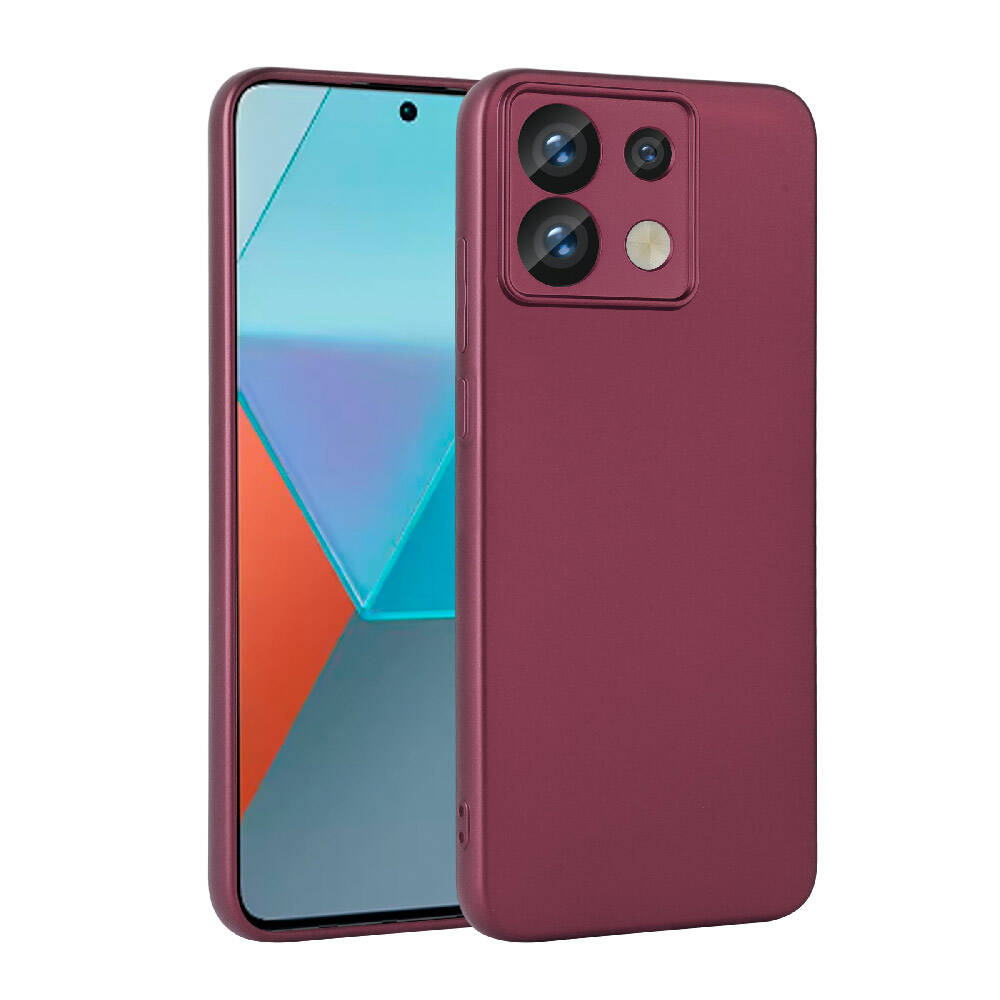 Xiaomi Redmi Note 13 Pro 5G Kılıf NXXA Premier Silikon Kapak-Mürdüm