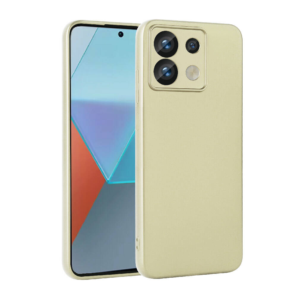 Xiaomi Redmi Note 13 Pro 5G Kılıf NXXA Premier Silikon Kapak-Gold