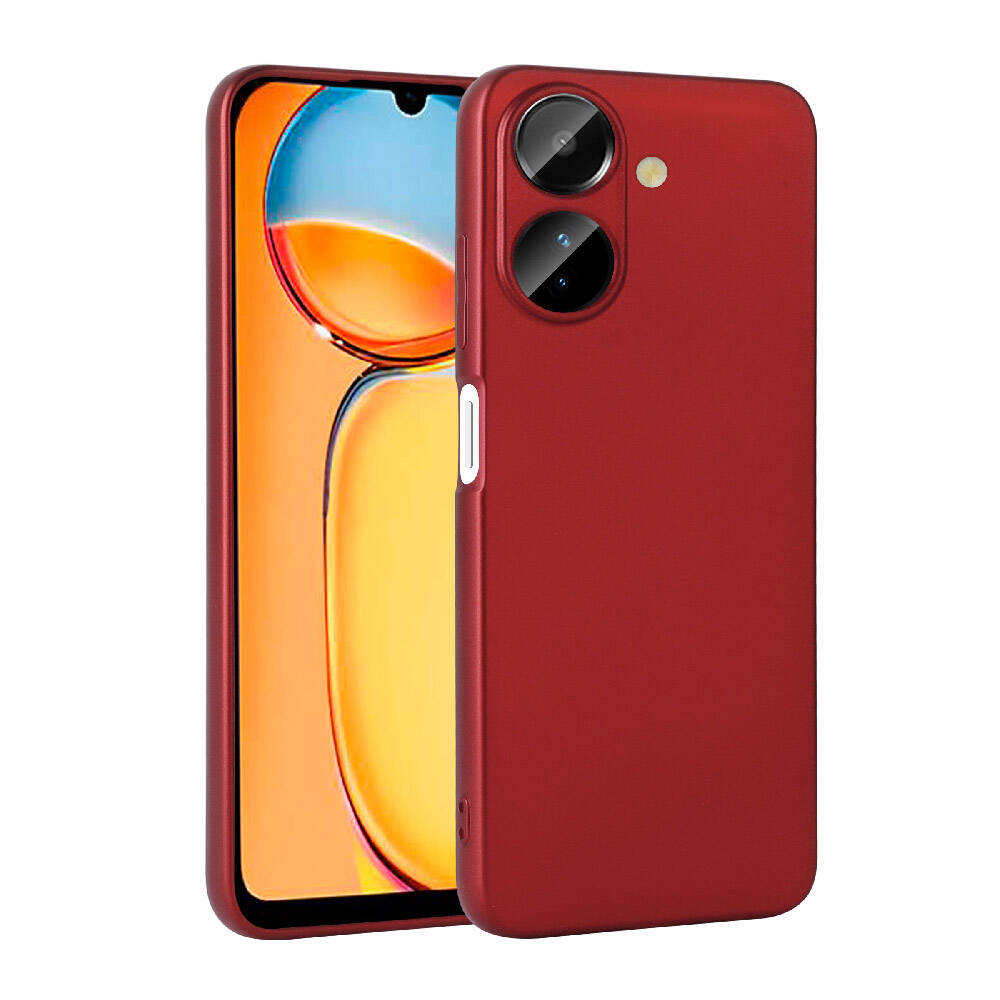 Xiaomi Redmi 13C Kılıf NXXA Premier Silikon Kapak-Kırmızı