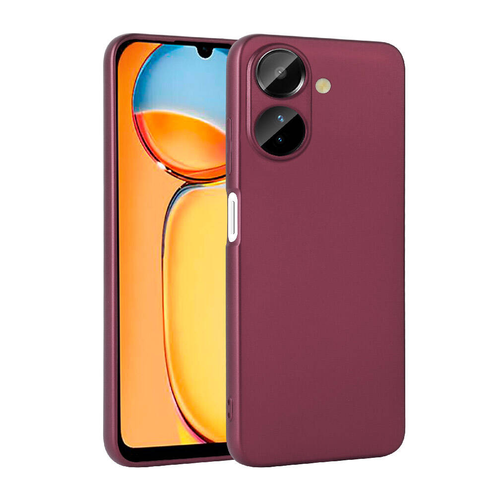 Xiaomi Redmi 13C Kılıf NXXA Premier Silikon Kapak-Mürdüm