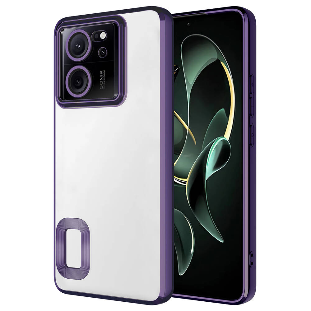 Xiaomi Mi 13T Kılıf Kamera Korumalı Logo Gösteren NXXA Omega Kapak-Derin Mor