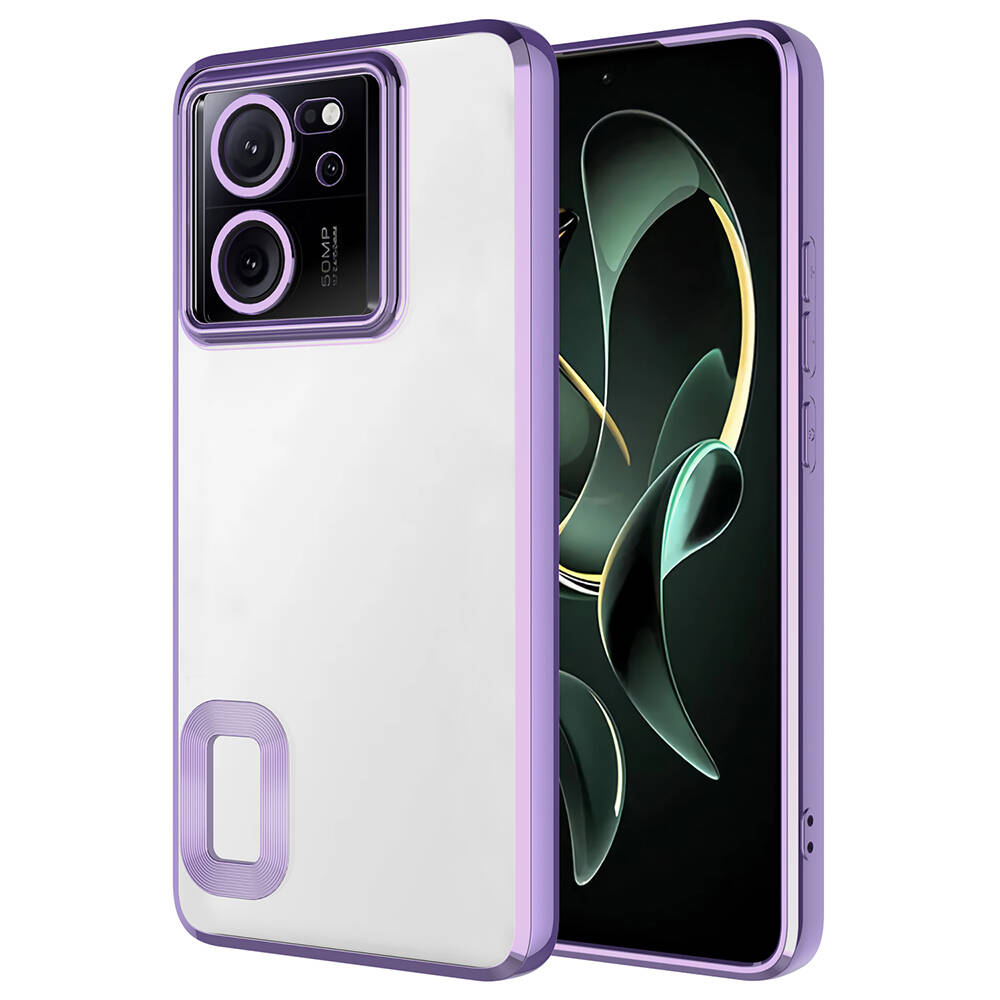 Xiaomi Mi 13T Kılıf Kamera Korumalı Logo Gösteren NXXA Omega Kapak-Lila