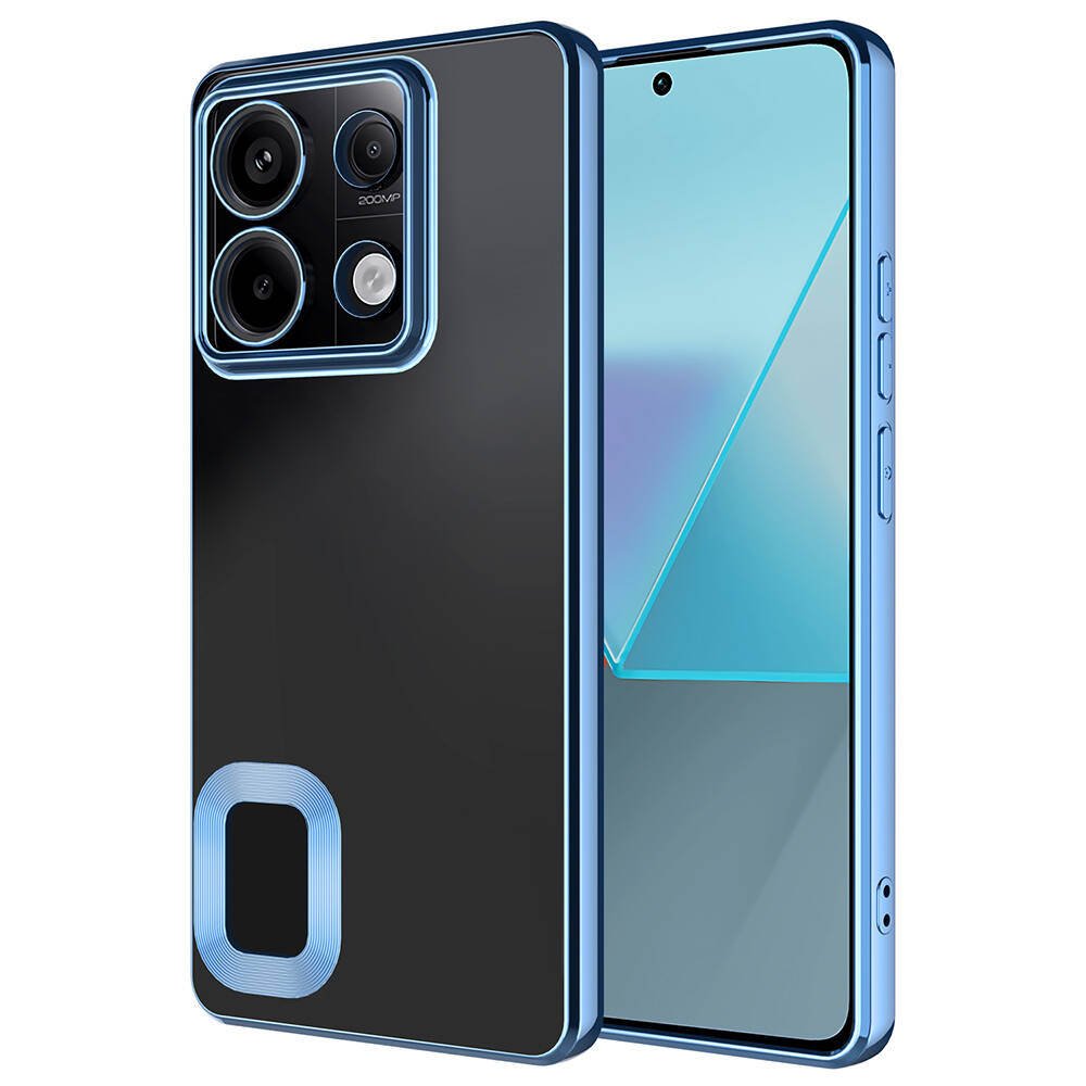 Xiaomi Redmi Note 13 Pro 5G Kılıf Kamera Korumalı Logo Gösteren NXXA Omega Kapak-Sierra Mavi