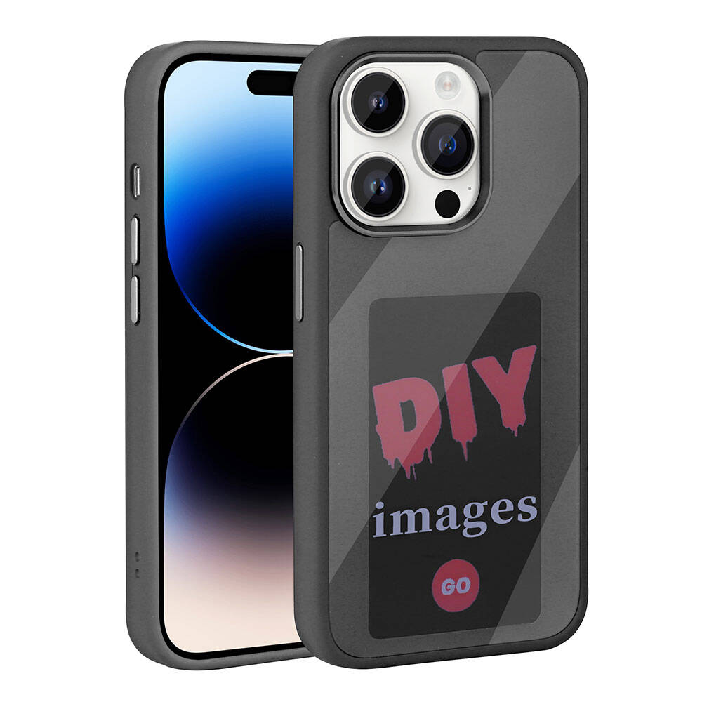 Apple iPhone 14 Pro Max Kılıf Ekranı Yansıtan NXXA Akıllı NFC Kapak-Siyah