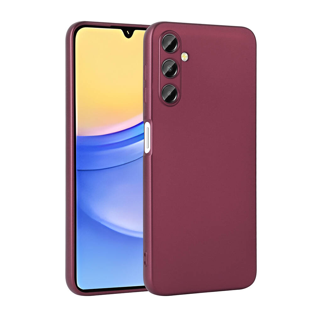 Galaxy A15 Kılıf NXXA Premier Silikon Kapak-Mürdüm