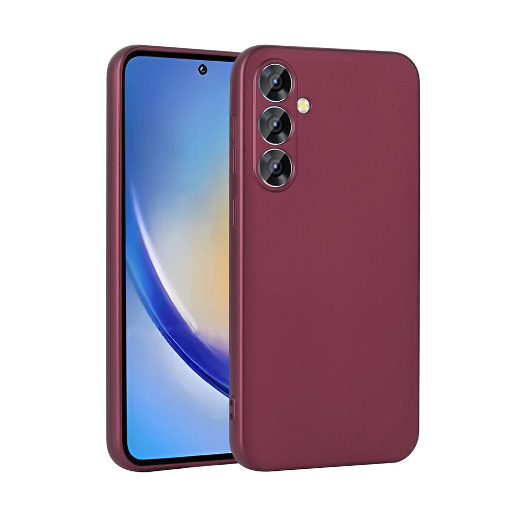 Galaxy A35 Kılıf NXXA Premier Silikon Kapak-Mürdüm