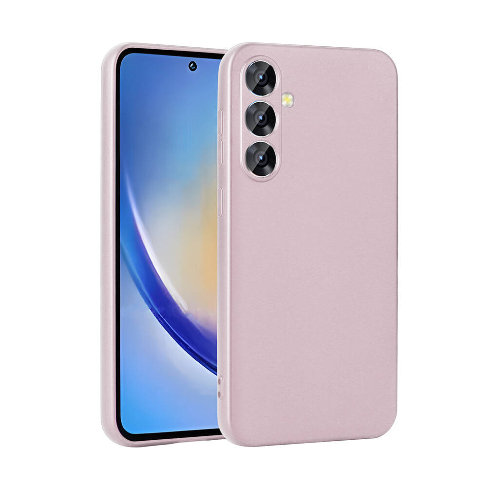 Galaxy A35 Kılıf NXXA Premier Silikon Kapak-Rose Gold