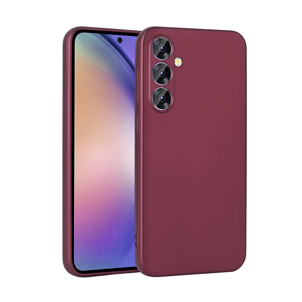 Galaxy A55 Kılıf NXXA Premier Silikon Kapak-Mürdüm