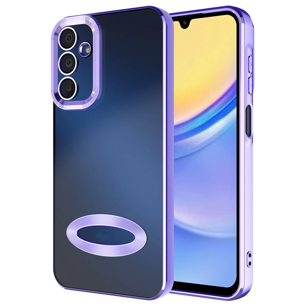 Galaxy A25 Kılıf Kamera Korumalı Logo Gösteren NXXA Omega Kapak-Lila