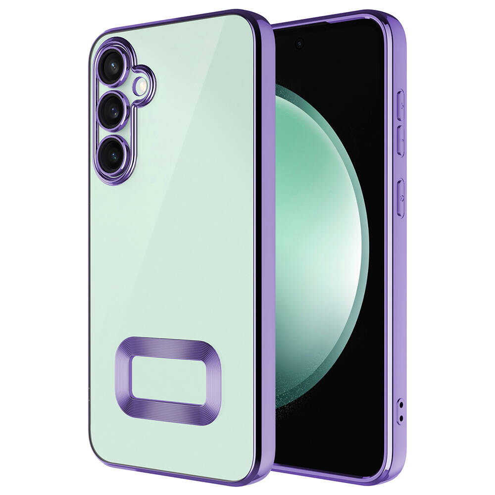 Galaxy A35 Kılıf Kamera Korumalı Logo Gösteren NXXA Omega Kapak-Lila