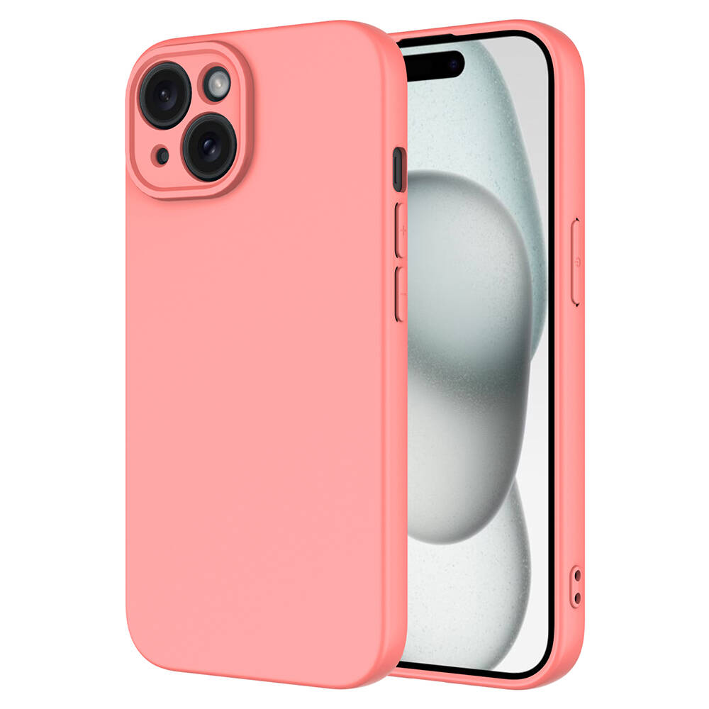 Apple iPhone 15 Plus Kılıf NXXA Mara LaAAKan Kapak-Pembe