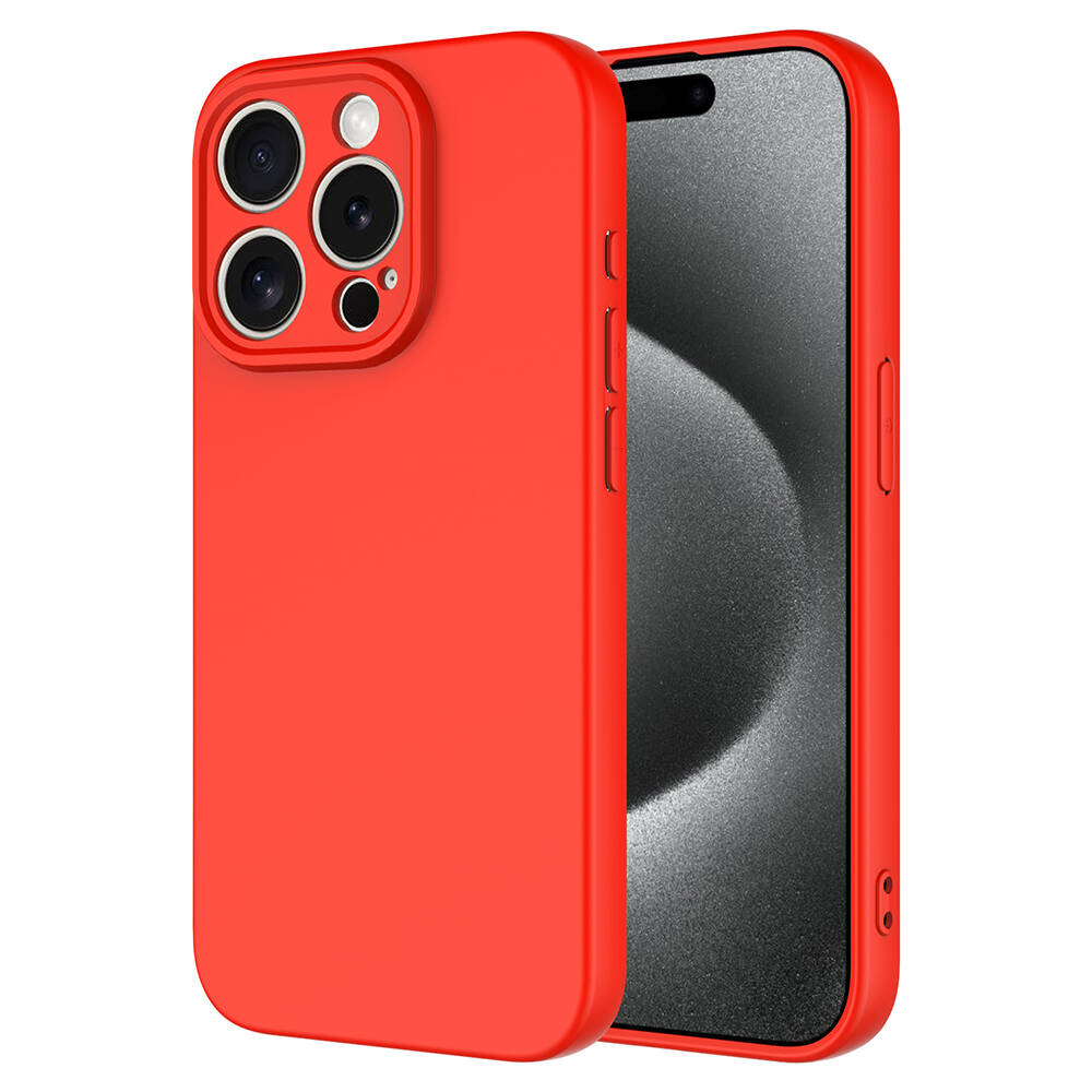 Apple iPhone 15 Pro Kılıf NXXA Mara LaAAKan Kapak-Kırmızı