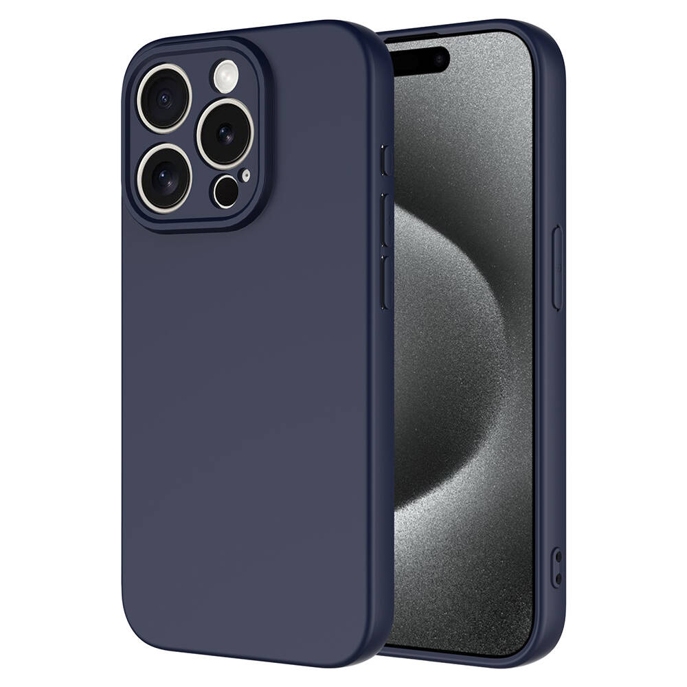 Apple iPhone 15 Pro Kılıf NXXA Mara LaAAKan Kapak-Lacivert