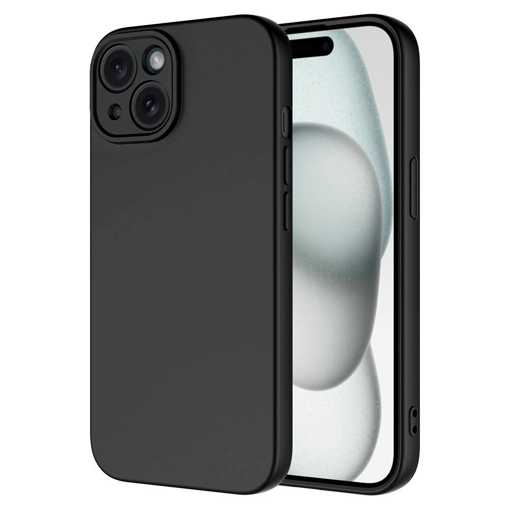Apple iPhone 15 Plus Kılıf NXXA Mara LaAAKan Kapak-Siyah