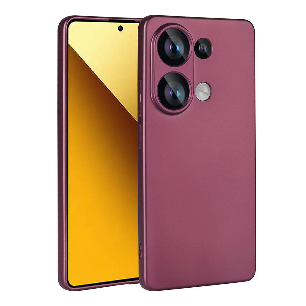 Xiaomi Redmi Note 13 Pro 4G Kılıf NXXA Premier Silikon Kapak-Mürdüm
