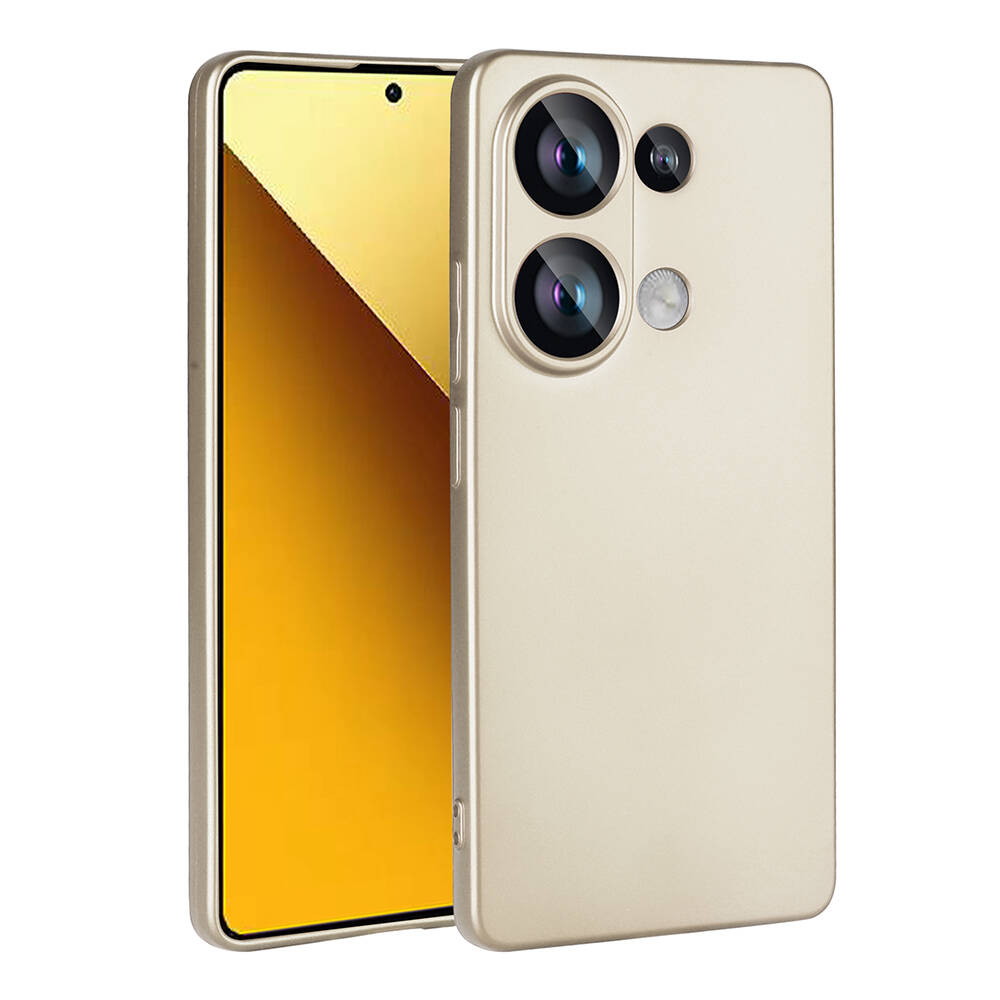 Xiaomi Redmi Note 13 Pro 4G Kılıf NXXA Premier Silikon Kapak-Gold