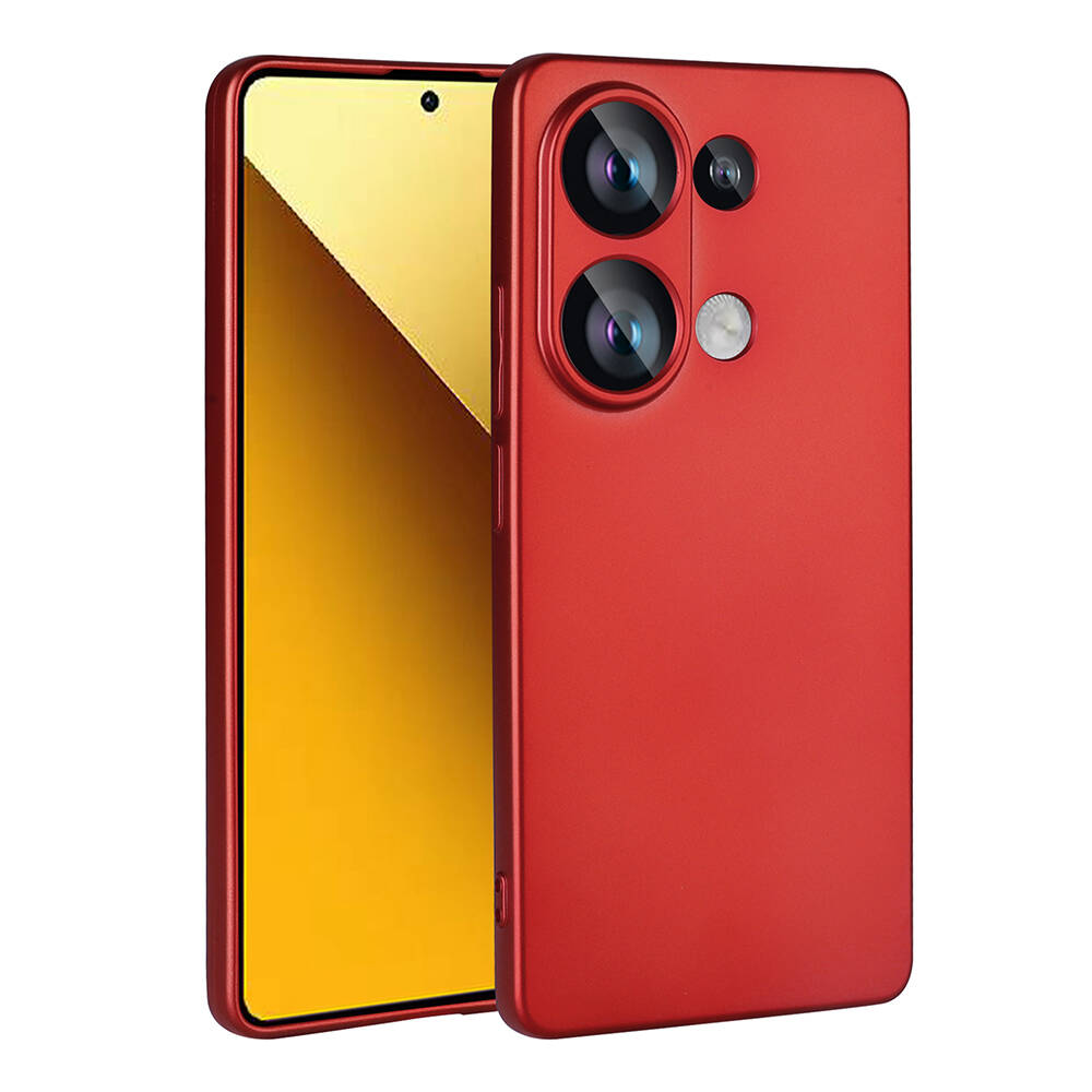Xiaomi Poco M6 Pro 4G Kılıf NXXA Premier Silikon Kapak-Kırmızı