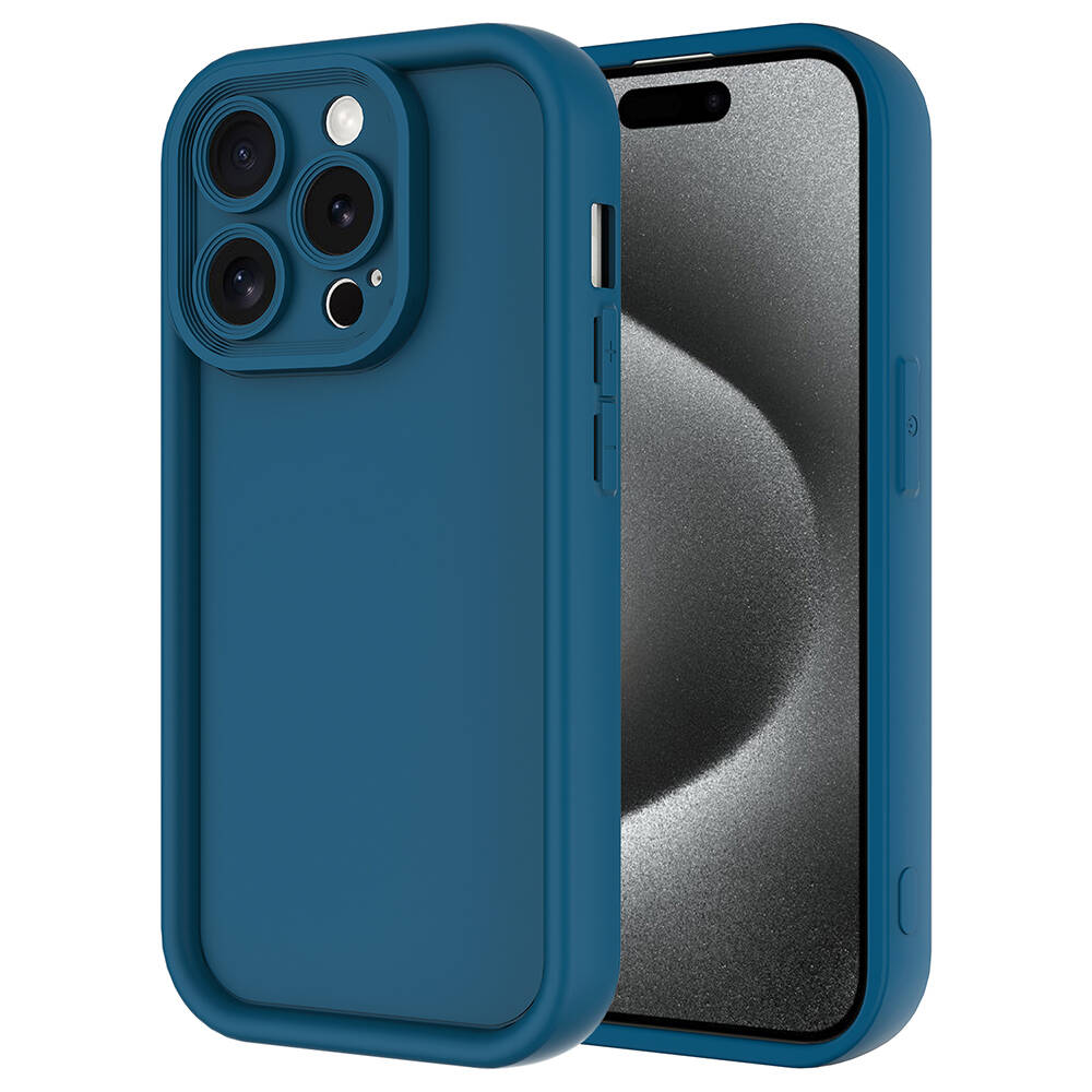 Apple iPhone 15 Pro Kılıf Kamera Korumalı NXXA Ananas Kapak-Koyu Yeşil