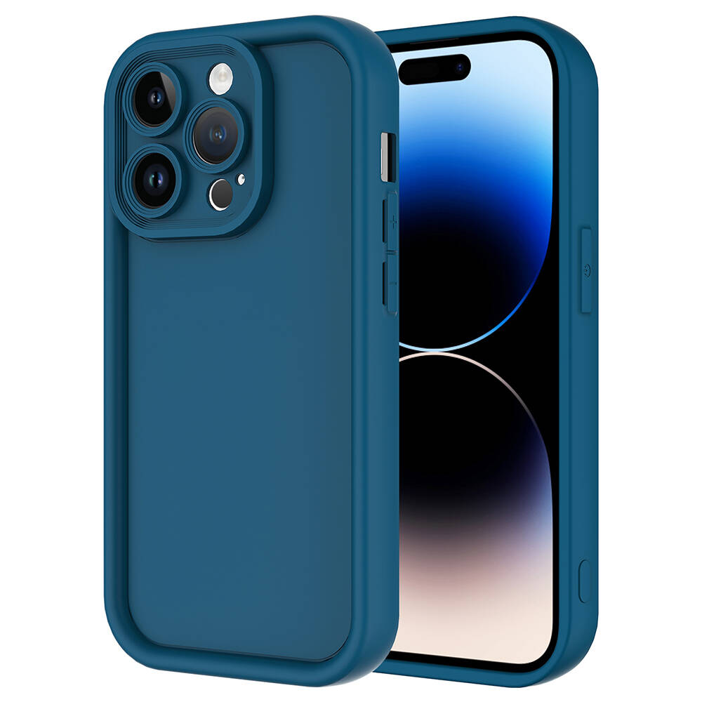 Apple iPhone 14 Pro Max Kılıf Kamera Korumalı NXXA Ananas Kapak-Koyu Yeşil