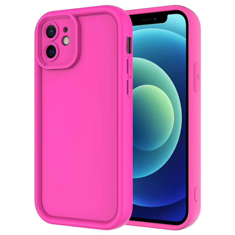 Apple iPhone 11 Kılıf Kamera Korumalı NXXA Ananas Kapak-Pembe Koyu