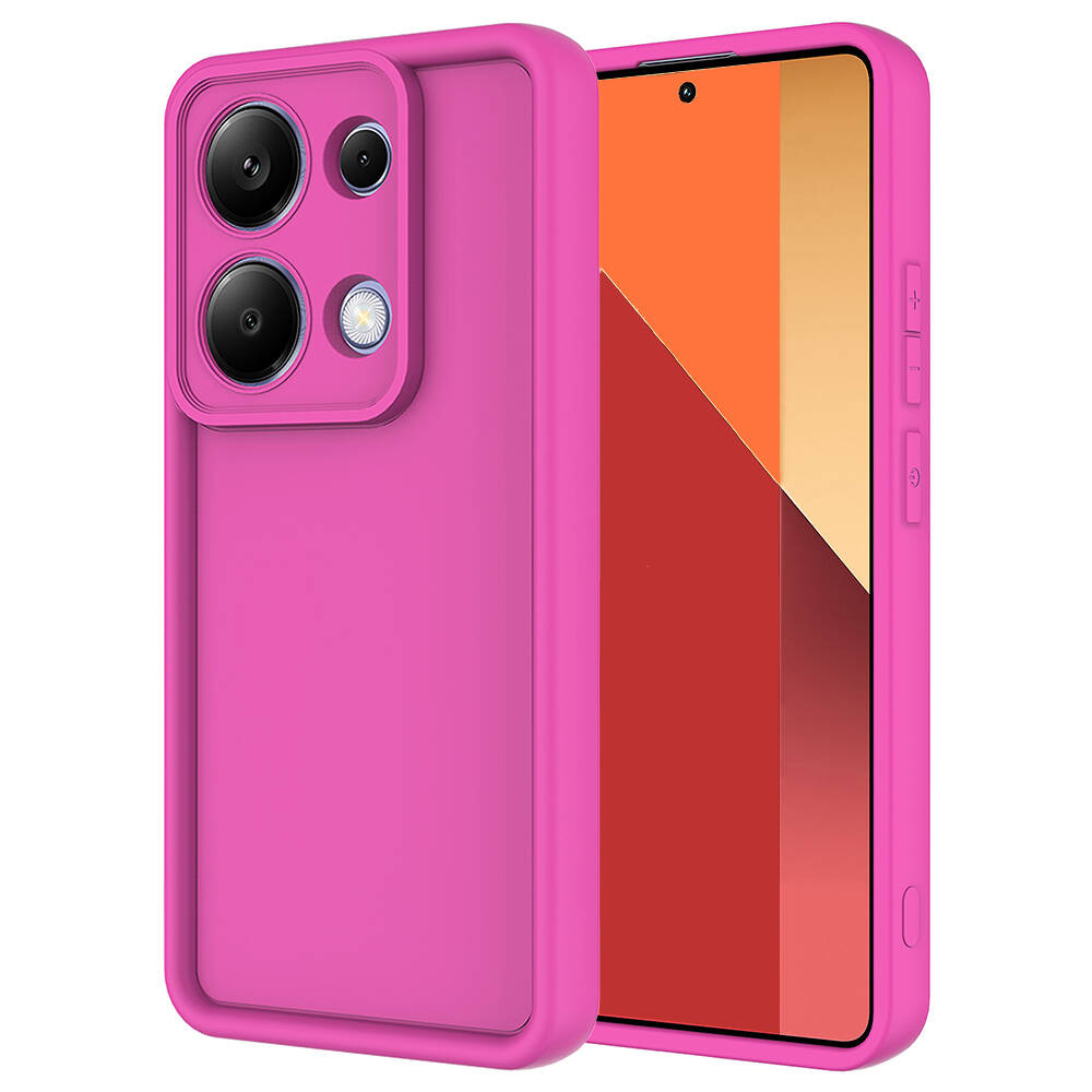 Xiaomi Poco M6 Pro 4G Kılıf Kamera Korumalı NXXA Ananas Kapak-Pembe Koyu