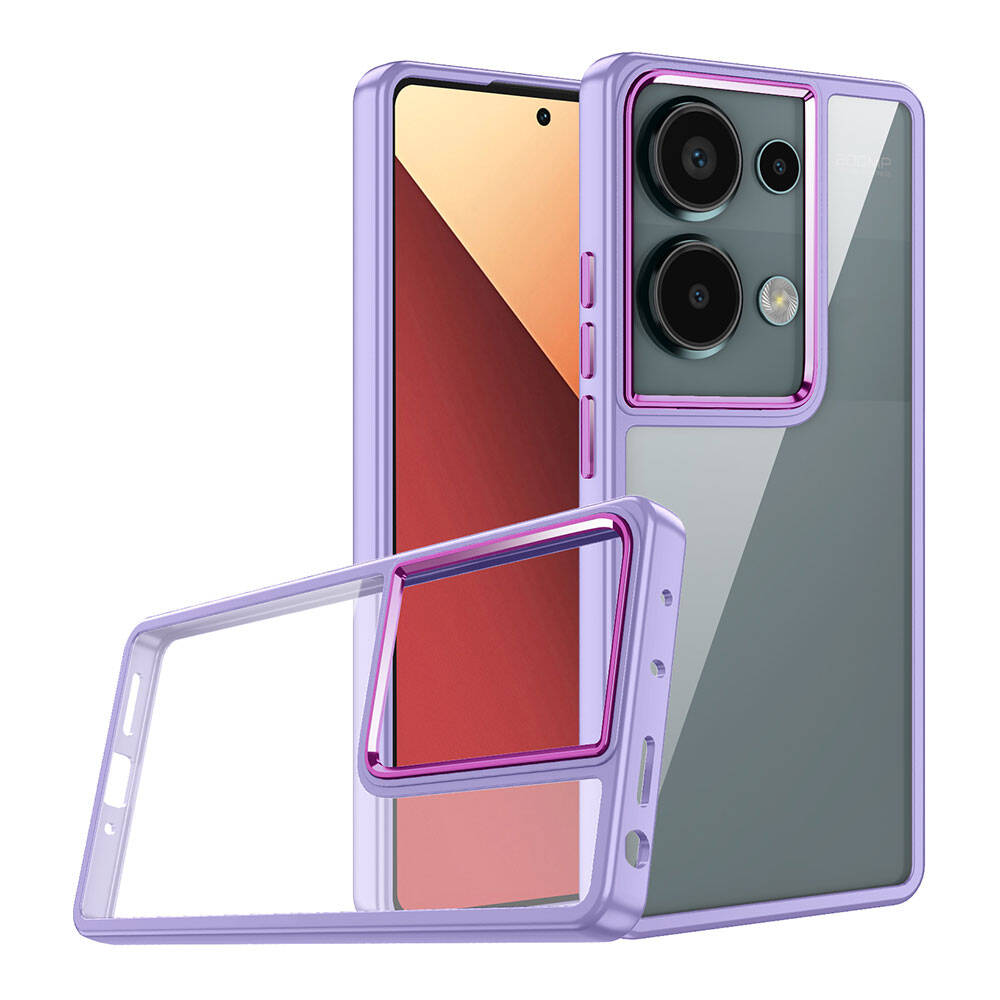 Xiaomi Redmi Note 13 Pro 4G Kılıf NXXA Flora Kapak-Lila