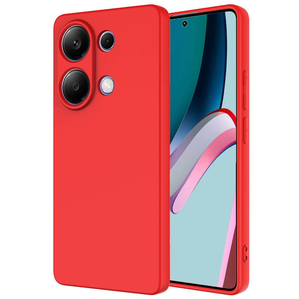 Xiaomi Redmi Note 13 Pro 4G Kılıf NXXA Mara LaAAKan Kapak-Kırmızı