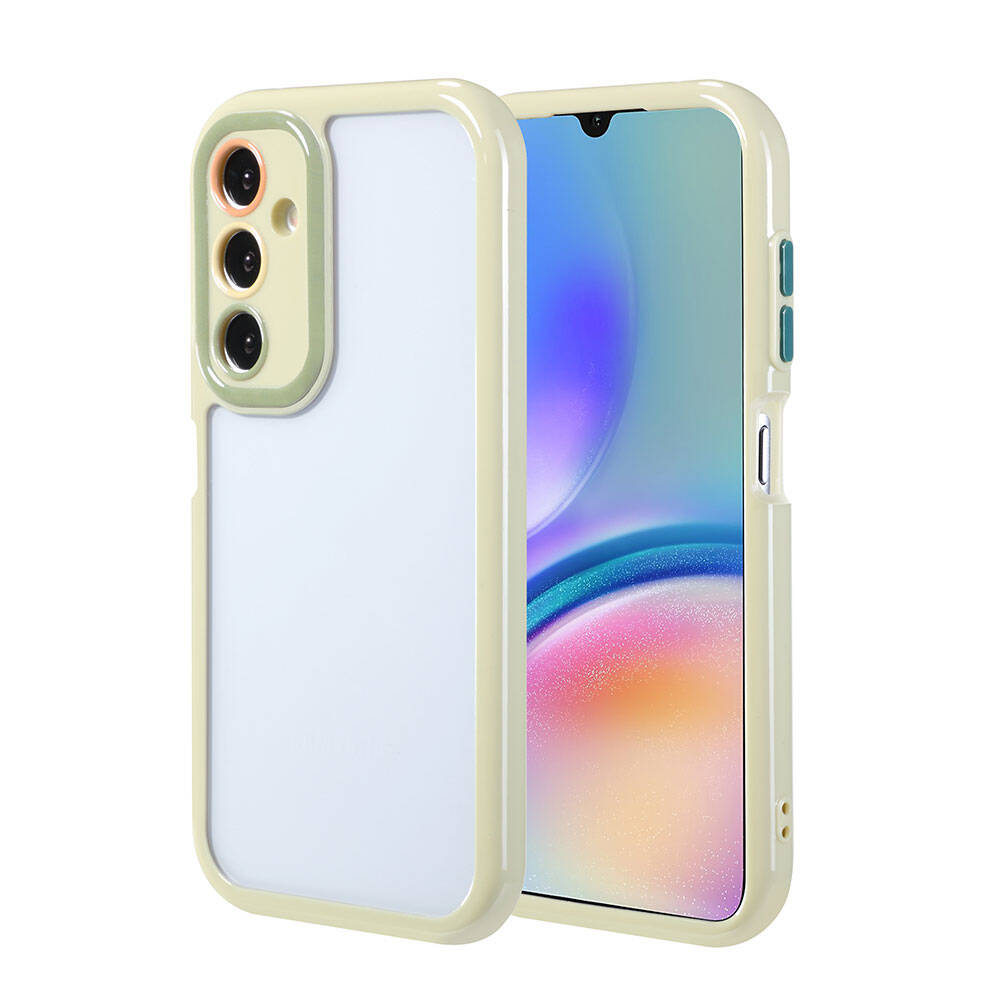 Galaxy A05S Kılıf Kamera Korumalı Renkli Kenar ve Çerçeve Tasarımlı NXXA Vitamin Kapak-Yeşil