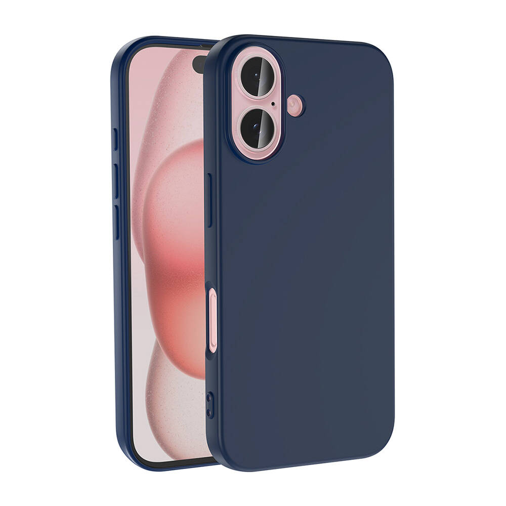 Apple iPhone 16 Plus Kılıf NXXA LSR LaAAKan Kapak-Lacivert