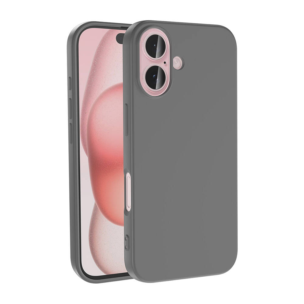 Apple iPhone 16 Plus Kılıf NXXA LSR LaAAKan Kapak-Titanyum-Gri
