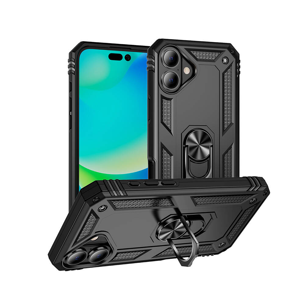 Apple iPhone 16 Plus Kılıf NXXA Vega Kapak-Siyah