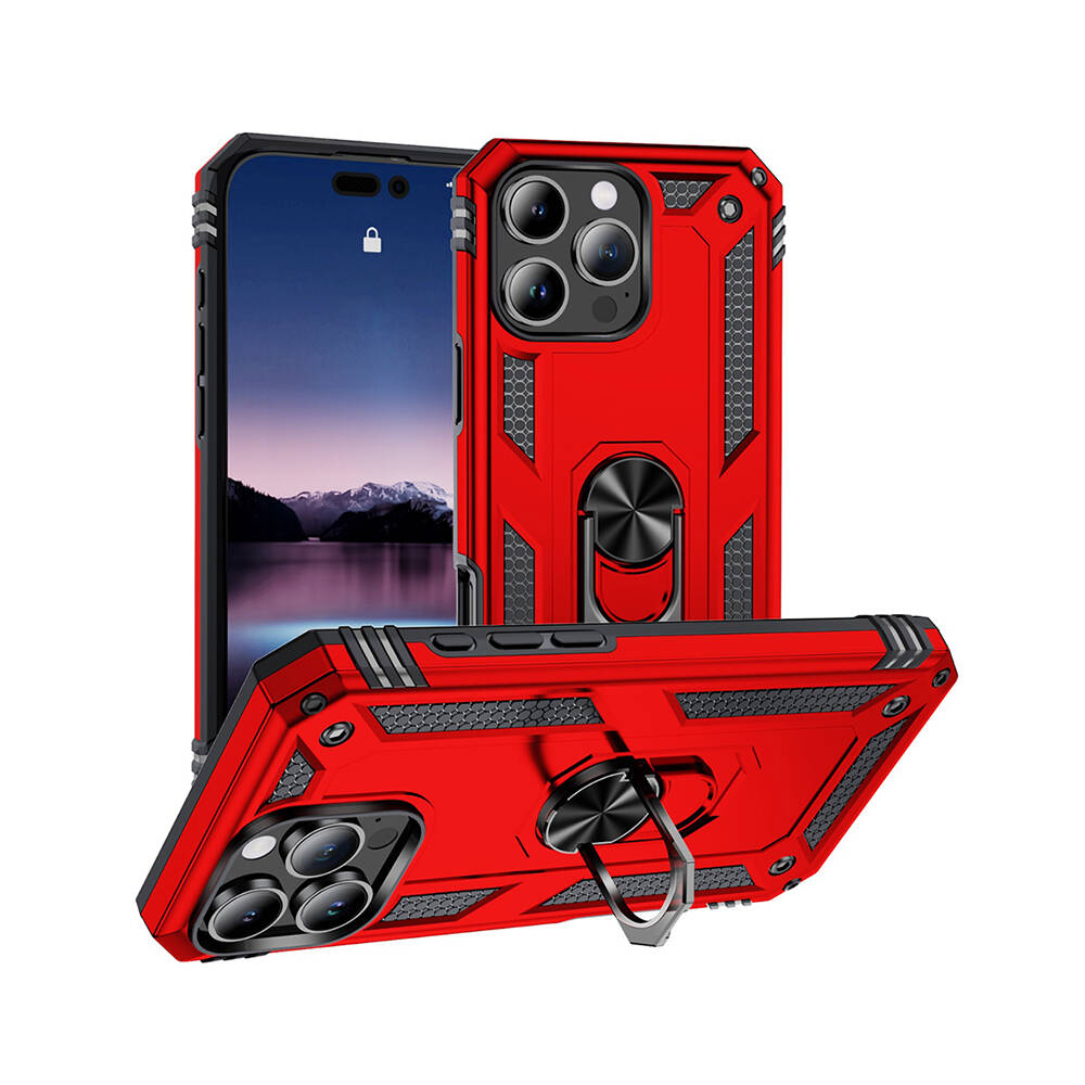 Apple iPhone 16 Pro Kılıf NXXA Vega Kapak-Kırmızı