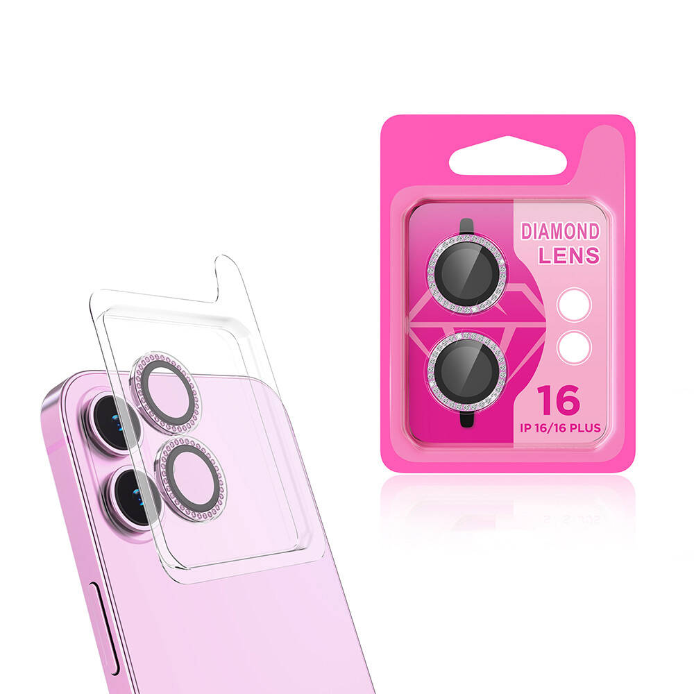 Apple iPhone 16 NXXA CL-06 Kamera Lens Koruyucu-Pembe