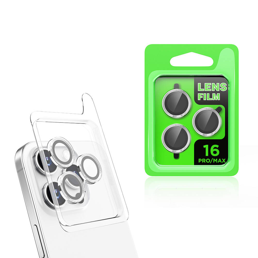 Apple iPhone 16 Pro NXXA CL-07 Kamera Lens Koruyucu-Gümüş