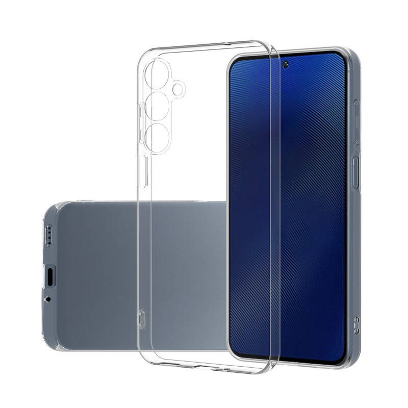 Galaxy S24 FE Kılıf NXXA Süper Silikon Kapak-Şeffaf-Şeffaf