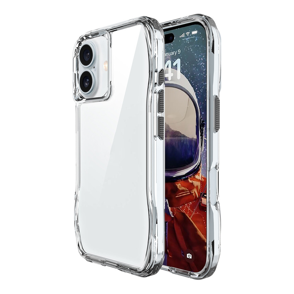 iPhone 16 Plus Kılıf Airbagli Şeffaf NXXA İncek Kapak-Şeffaf