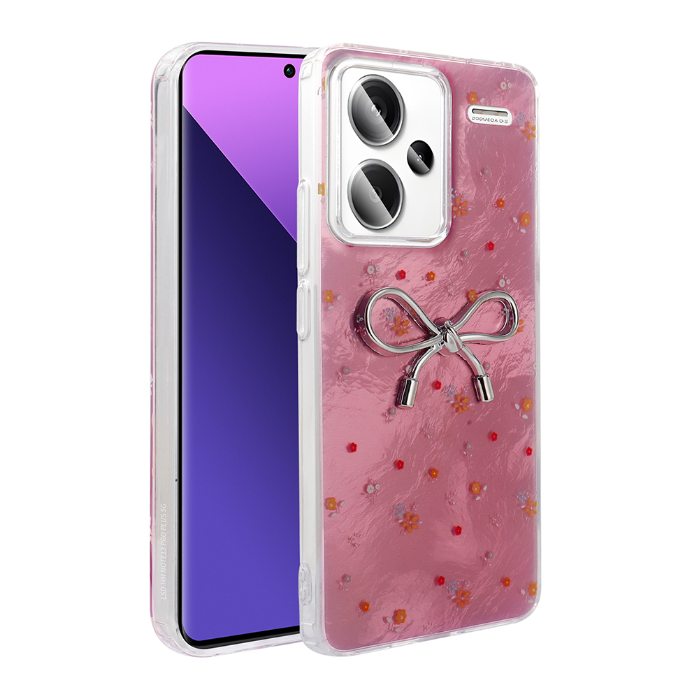 Redmi Note 13 Pro Plus 5G Kılıf Kamera Korumalı Figürlü NXXA Ponti Silikon Kapak - Açık Pembe