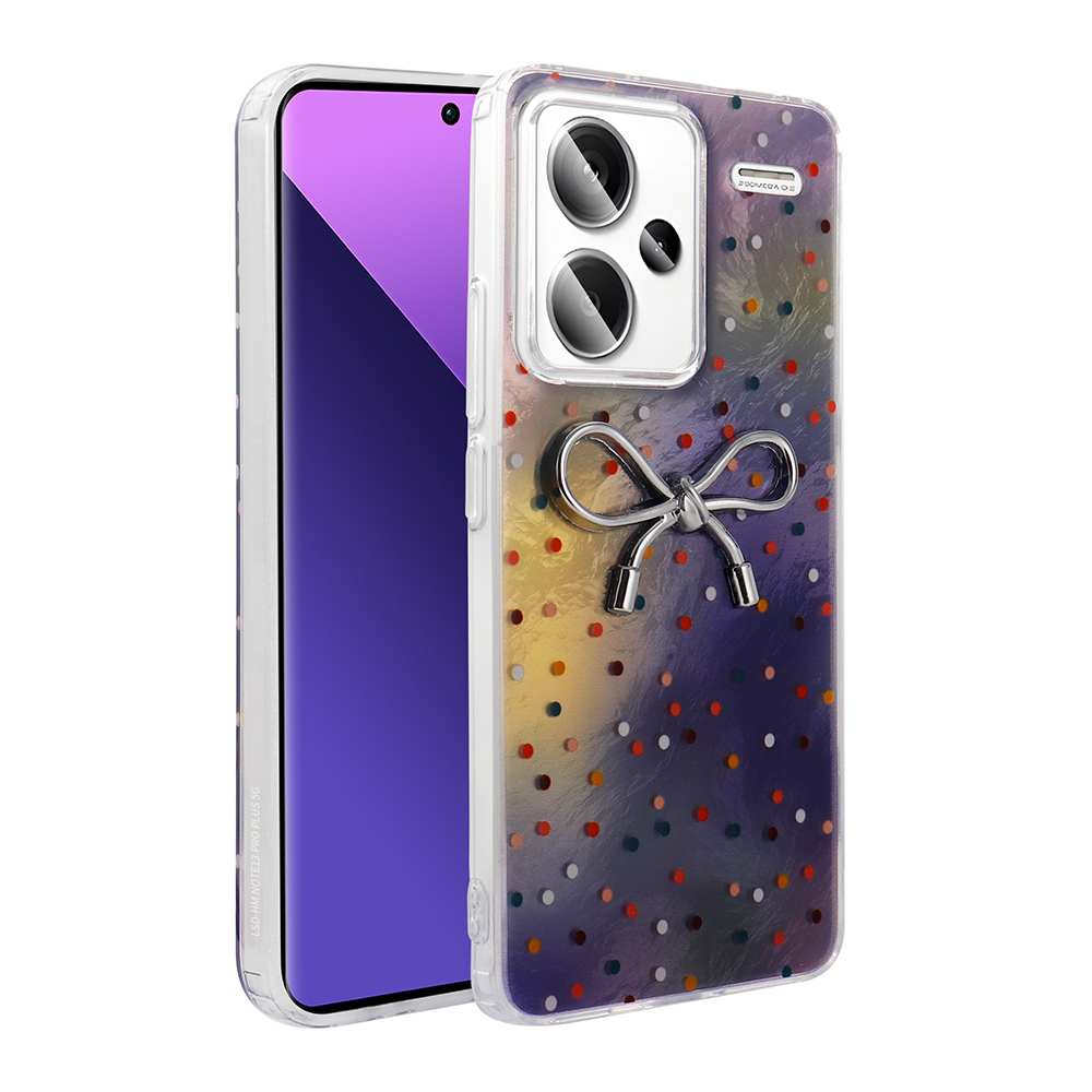 Redmi Note 13 Pro Plus 5G Kılıf Kamera Korumalı Figürlü NXXA Ponti Silikon Kapak - Lila